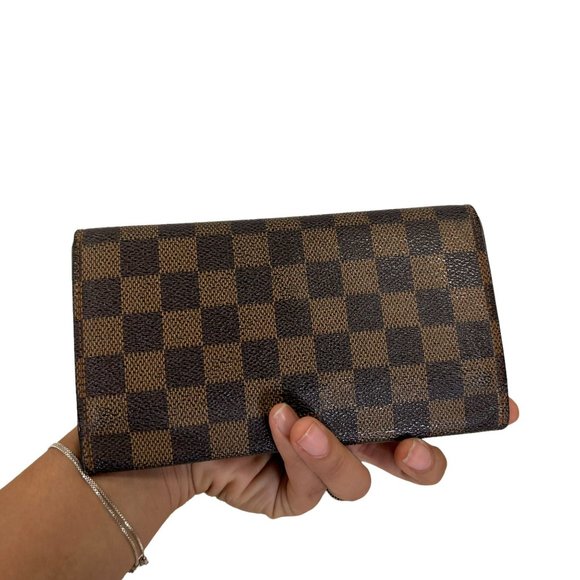 Authentic Louis Vuitton Wallet Long Damier Porte Feuille Sarah Bifold LV Vintage - Picture 8 of 13